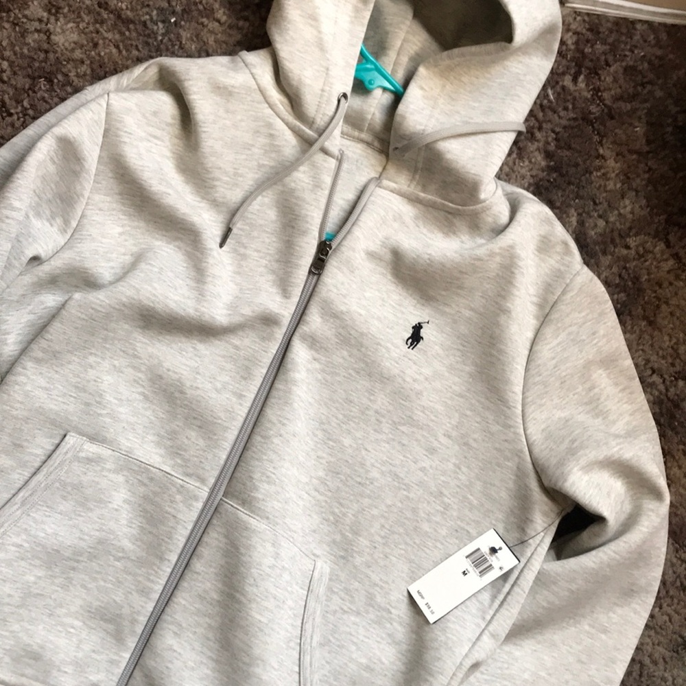 Grey polo hoodie